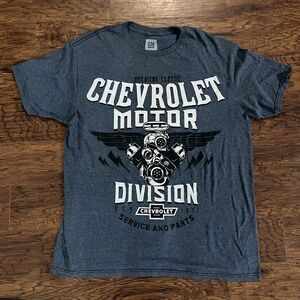 Chevrolet Motor Division Shirt Mens XL Blue Chevy GM Service Parts Tee